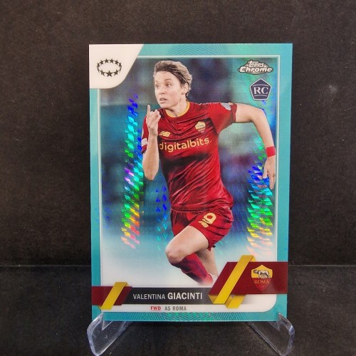 2022-23 Topps Chrome Womens Giacinti As Roma Aqua Prism /U14