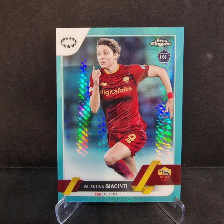2022-23 Topps Chrome Womens Giacinti As Roma Aqua Prism /U14