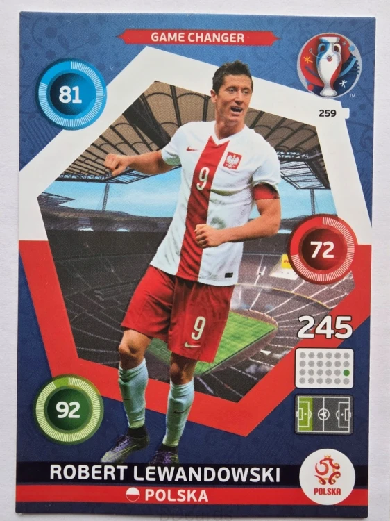 2016 Panini Euro Lewandowski Game Changer Polska /ER5