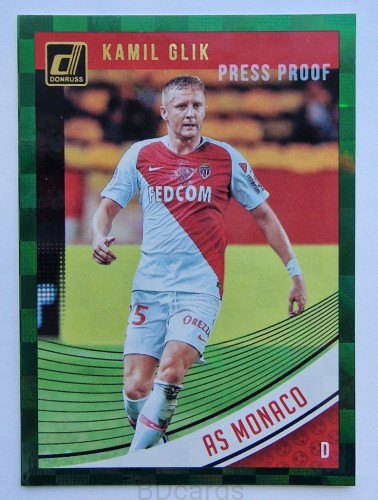 2018-19 Panini Donruss Kamil Glik AS Monaco Green /AU21