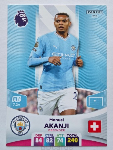 2023-24 Panini EPL Manuel Akanji Manchester City /NN20