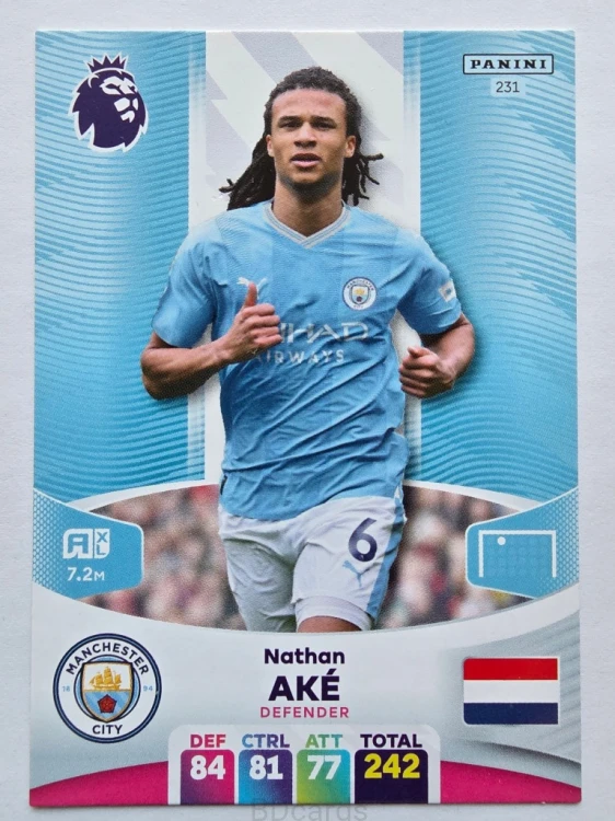 2023-24 Panini EPL Nathan Ake Manchester City /NN20