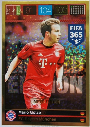 ST20 Gotze Bayern Monachium Panini Fifa 365 2016 Limited Edition