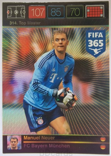ST13 Neuer Bayern Monachium Panini Fifa 365 2016 Top Master