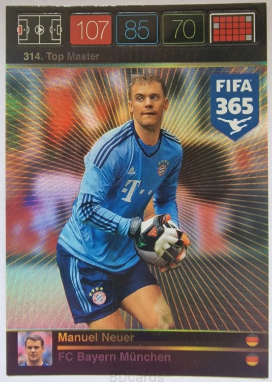 ST13 Neuer Bayern Monachium Panini Fifa 365 2016 Top Master