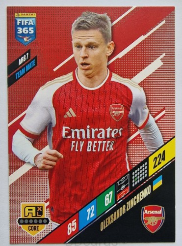 2023-24 Panini fifa 365 Oleksandr Zinchenko Arsenal /NU7