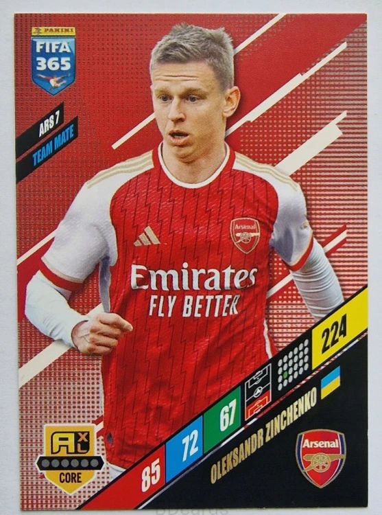 2023-24 Panini fifa 365 Oleksandr Zinchenko Arsenal /NU7