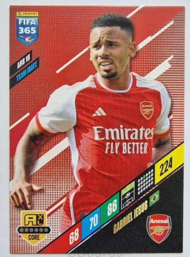 2023-24 Panini fifa 365 Gabriel Jesus Arsenal /NU7