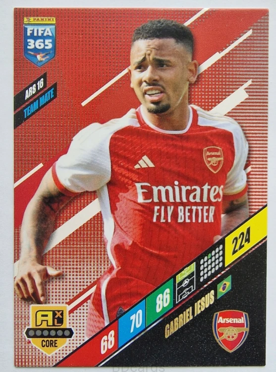 2023-24 Panini fifa 365 Gabriel Jesus Arsenal /NU7