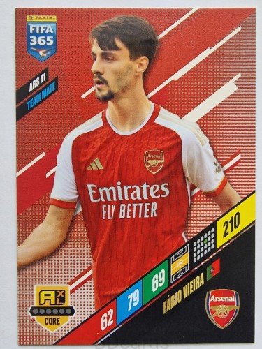 2023-24 Panini fifa 365 Vabio Vieira Arsenal /NU7