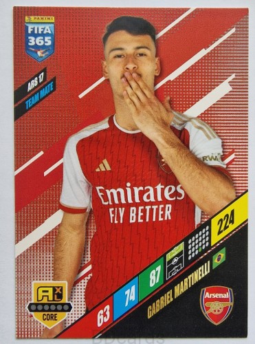 2023-24 Panini fifa 365 Gabriel Martinelli Arsenal /NU8