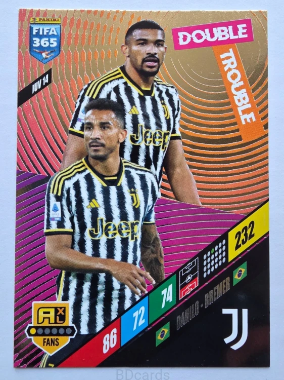 2023-24 Panini Fifa 365 Double Trouble Juventus /NN6
