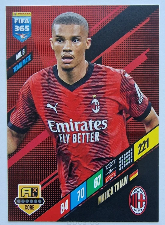 2023-24 Panini Fifa 365 Malick Thiaw 8 AC Milan /SP20