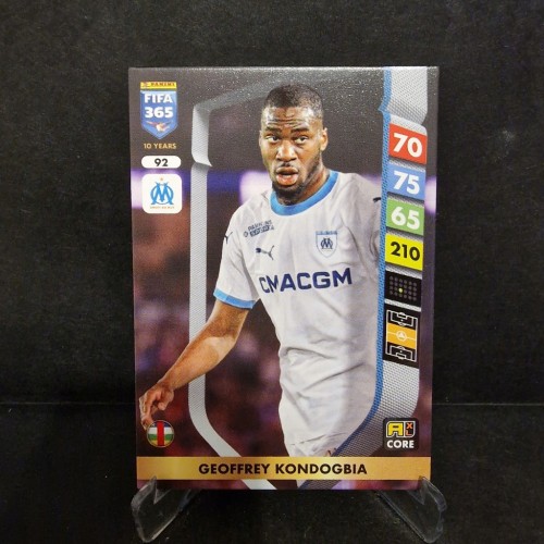 2025 Panini Fifa 365 Geoffrey Kondogbia 92 Ol. Marsylia /LT16