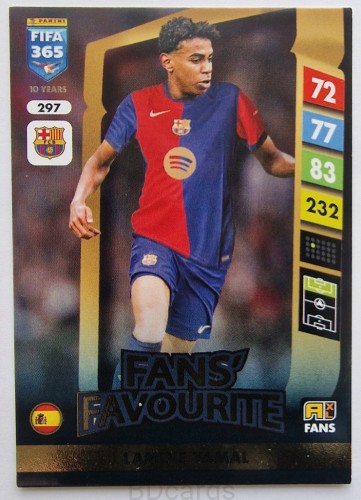 2025 Panini Fifa 365 Lamine Yamal Fc Barcelona Fans Favourite /RU10