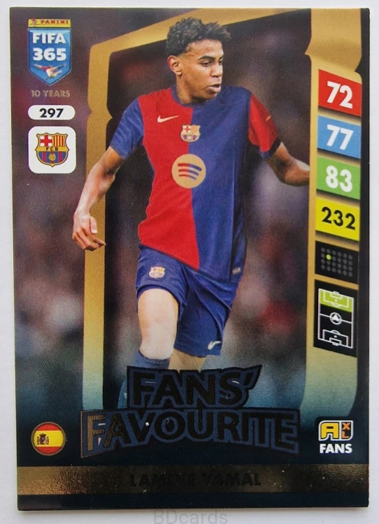 2025 Panini Fifa 365 Lamine Yamal Fc Barcelona Fans Favourite /RU10