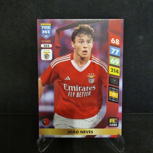 2025 Panini Fifa 365 Joao Neves 252 Benfica /LT8
