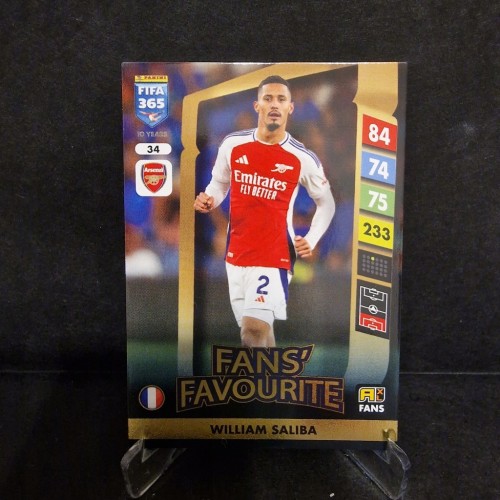 2025 Panini Fifa 365 William Saliba 34 Arsenal Londyn /LT2