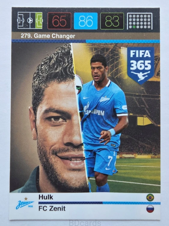 2015-16 Panini Fifa 365 Hulk Fc Zenit /NN22
