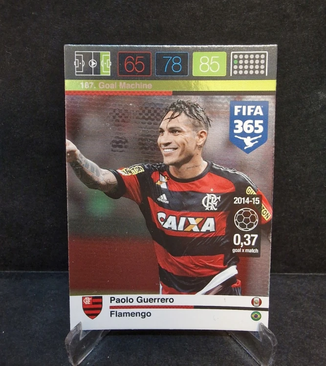 2015-16 Panini Fifa 365 Paolo Guerrero 187 Flamengo /PF18