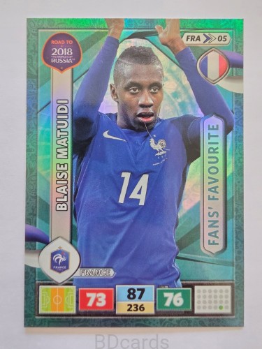 2018 Panini Road To World Cup Russia Blaise Matuidi Fans Francja Fra 5