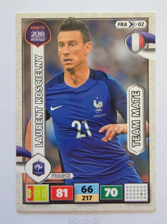 2018 Panini Road To World Cup Russia Laurent Koscielny Francja Fra 2