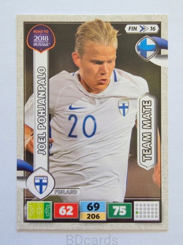 2018 Panini Road To World Cup Russia Joel Pohjanpalo Finlandia Fin 16