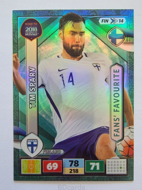 2018 Panini Road To World Cup Russia Tim Sparv Fans Finlandia Fin 14