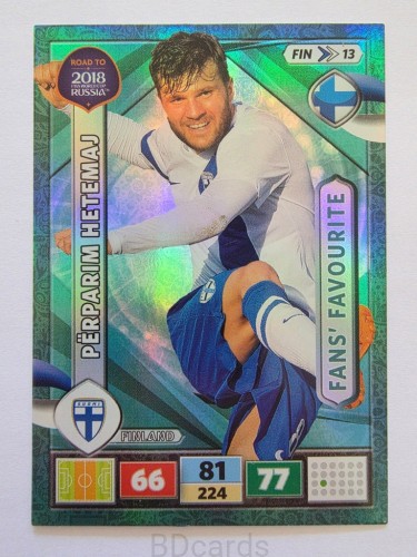 2018 Panini Road To World Cup Russia Hetemaj Fans Finlandia Fin 13