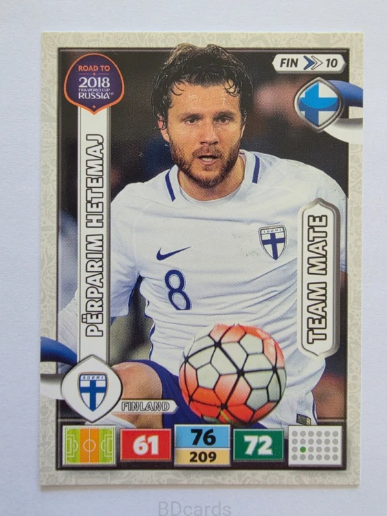 2018 Panini Road To World Cup Russia Hetemaj Finlandia Fin 10