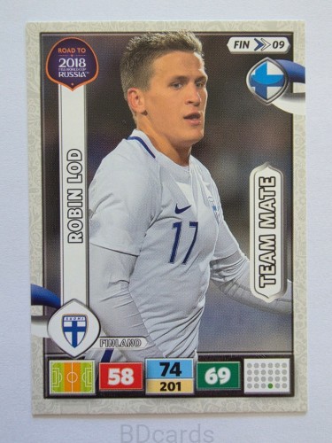 2018 Panini Road To World Cup Russia Robin Lod Finlandia Fin 9
