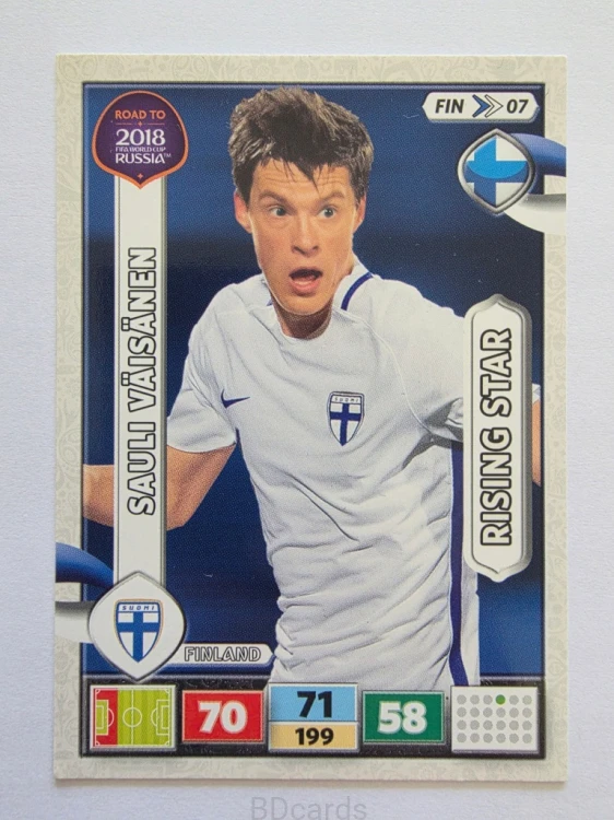 2018 Panini Road To World Cup Russia Sauli Vaisananen Finlandia Fin 7