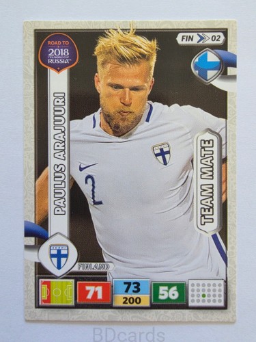 2018 Panini Road To World Cup Russia Paulus Arajuuri Finlandia Fin 2