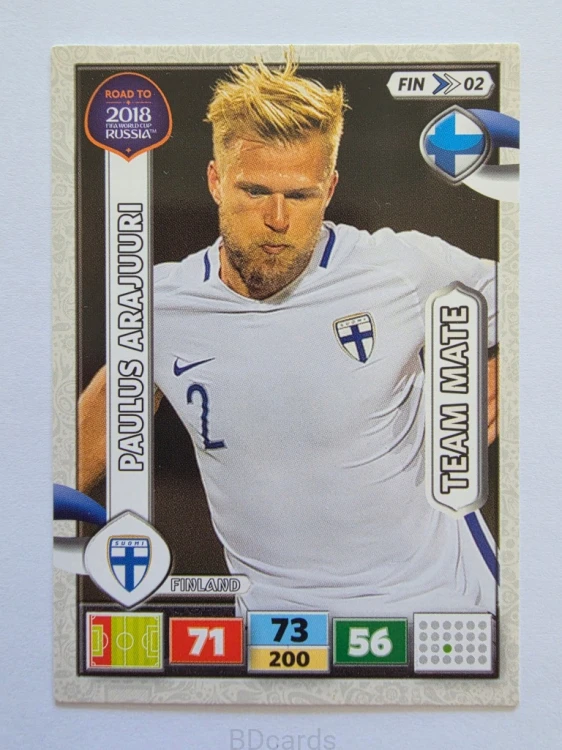 2018 Panini Road To World Cup Russia Paulus Arajuuri Finlandia Fin 2