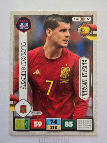 2018 Panini Road To World Cup Russia Alvaro Morata Hiszpania Esp 18