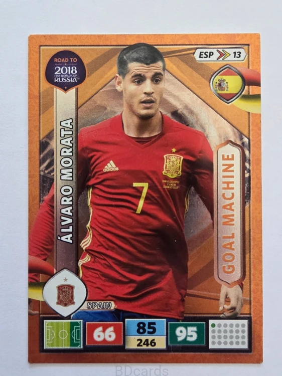 2018 Panini Road To World Cup Russia Morata Goal Machine Hiszpania Esp 13