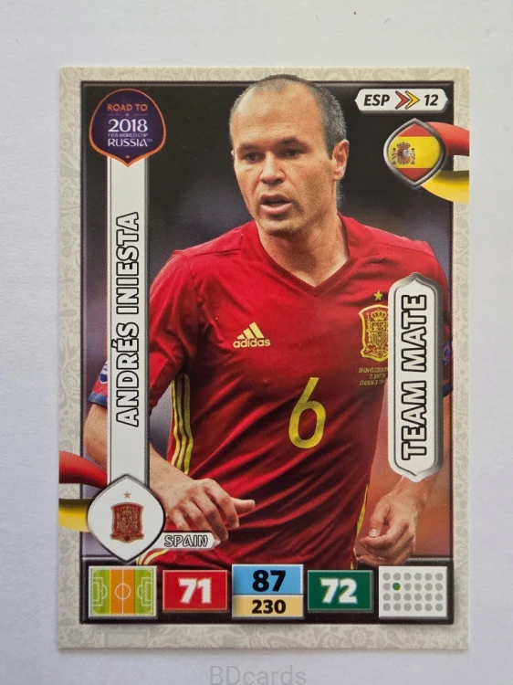 2018 Panini Road To World Cup Russia Andres Iniesta Hiszpania Esp 12