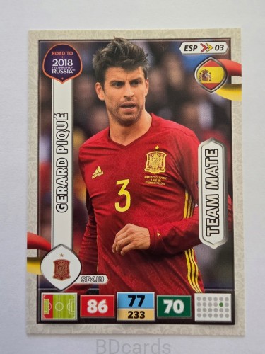 2018 Panini Road To World Cup Russia Gerard Pique Hiszpania Esp 3