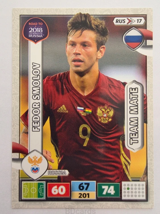 2018 Panini Road To World Cup Russia Smolov Rosja Rus 17