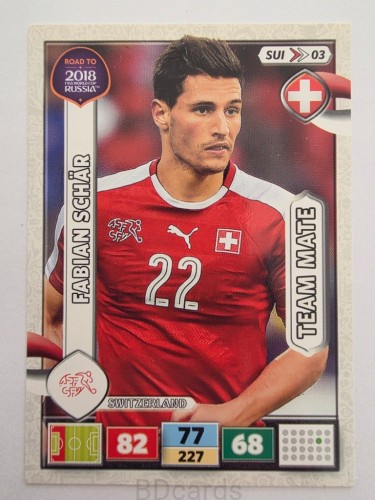 2018 Panini Road To World Cup Russia Fabian Shar Szwajcaria Sui 3