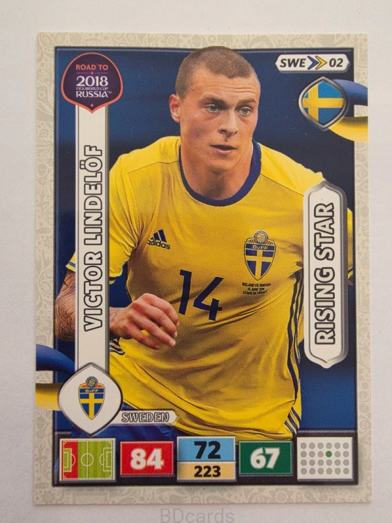2018 Panini Road To World Cup Russia Victor Lindelof Swe 2
