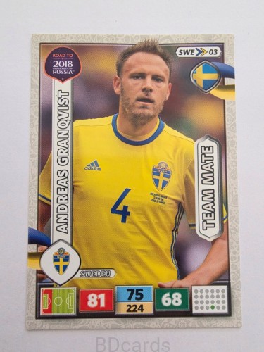2018 Panini Road To World Cup Russia Andreas Granovist Szwecja Swe 3