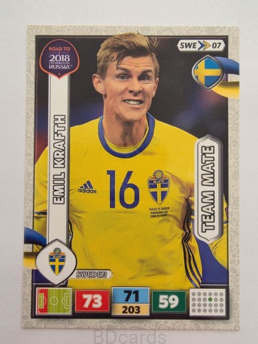 2018 Panini Road To World Cup Russia Emil Krafth Szwecja Swe 7