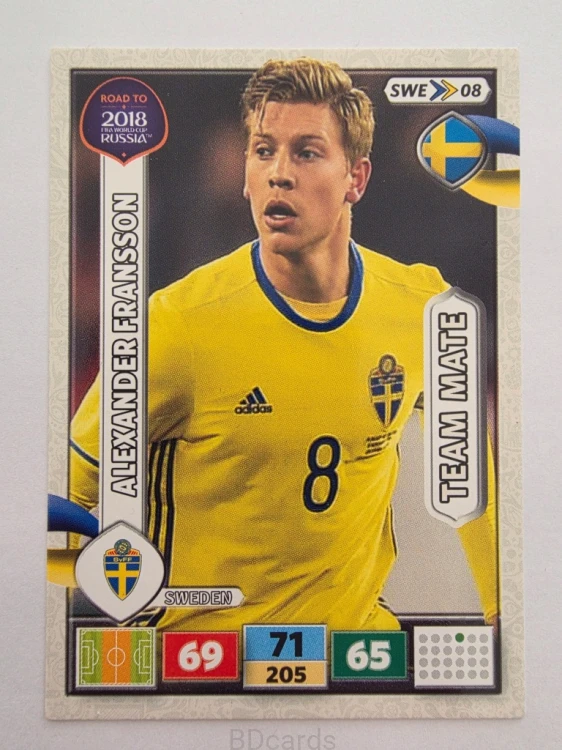 2018 Panini Road To World Cup Russia Aleksander Fransson Szwecja Swe 8