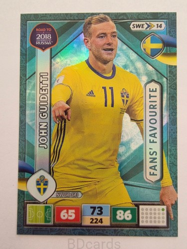 2018 Panini Road To World Cup Russia John Guidetti Fans Szwecja Swe 14