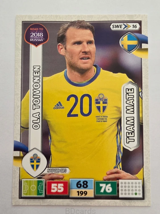 2018 Panini Road To World Cup Russia Ola Toivonen Szwecja Swe 16