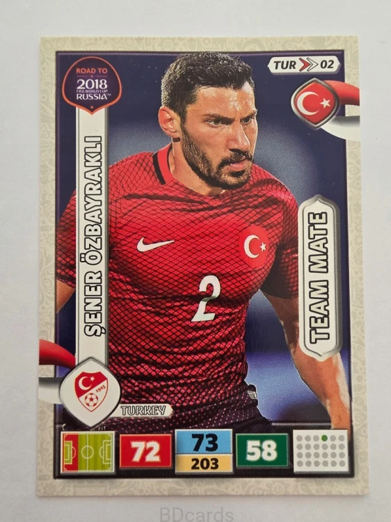 2018 Panini Road To World Cup Russia Sener Ozbaryakli Turcja Tur 2