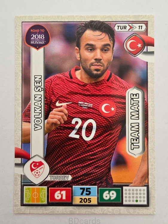 2018 Panini Road To World Cup Russia Volkan Sen Turcja Tur 11