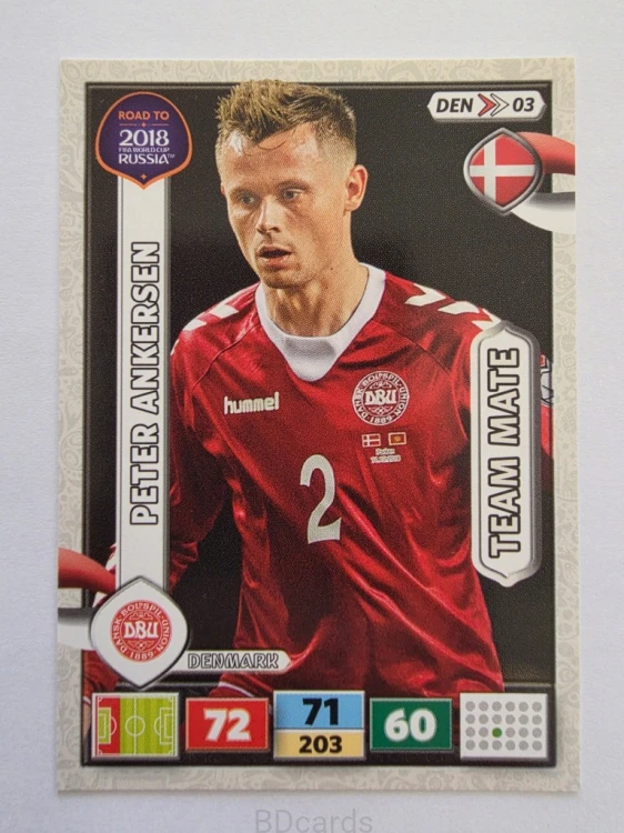 2018 Panini Road To World Cup Russia Peter Ankersen Dania Den 3