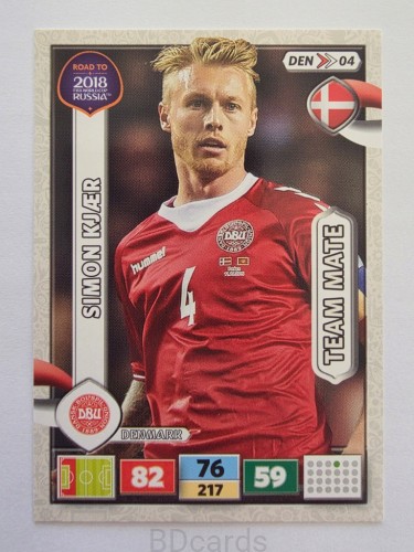 2018 Panini Road To World Cup Russia Simon Kjaer Dania Den 4